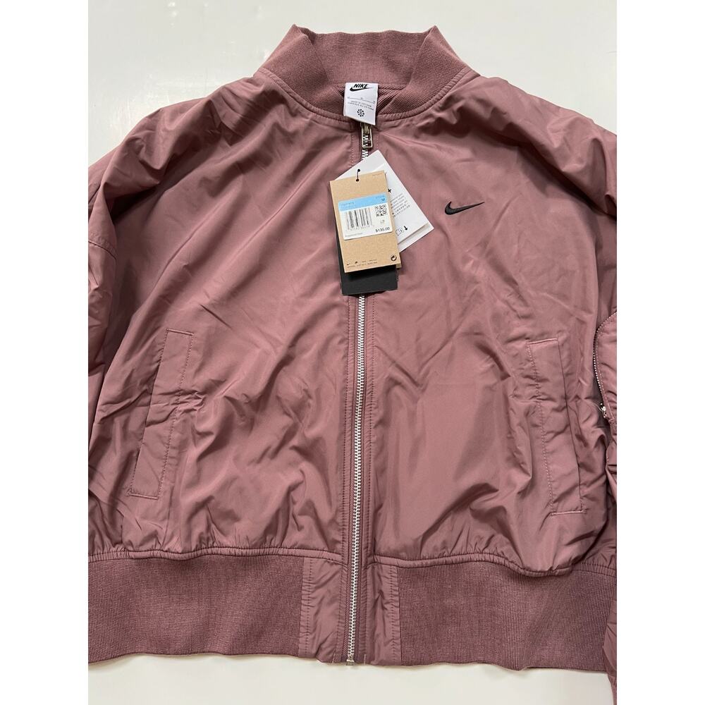 Nike Sportswear Essential Mauve Oversized Bomber Jacket FN2839-208 Women’s M - Picture 9 of 16